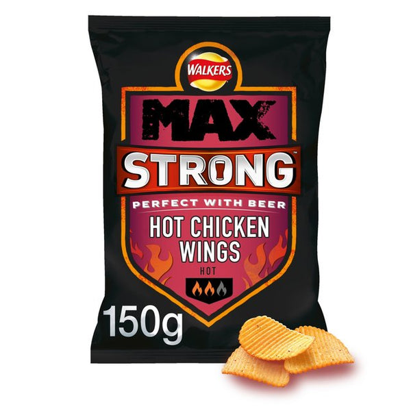 Walkers Max Strong - Hot Chicken Wings (140g) - Candy Bouquet of St. Albert
