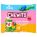 Chewits Multipack - Strawberry, Fruit Salad & Blue Raspberry (4pk x 30g)