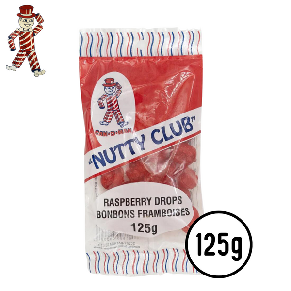 Nutty Club Raspberry Drops (125g) - Candy Bouquet of St. Albert