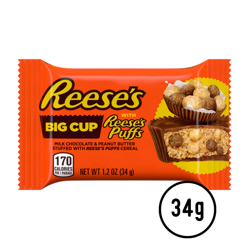 Reese's Big Cup w/Reese's Puffs - Standard Size (34g) - Candy Bouquet of St. Albert