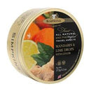 Simpkins Travel Sweets - Mandarin & Lime Drops With Ginger (200g)
