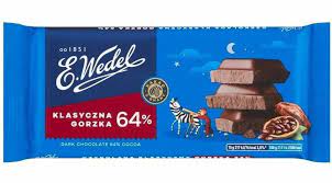 E. Wedel Dark Chocolate 64% Cocoa (90g) BBD March 31/24