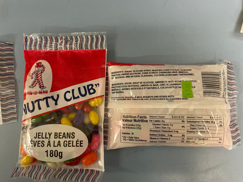 Nutty Club Jelly Beans (180g) - Candy Bouquet of St. Albert