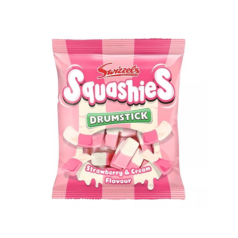 Swizzels Drumstick Squashies - Strawberry & Cream Flavour