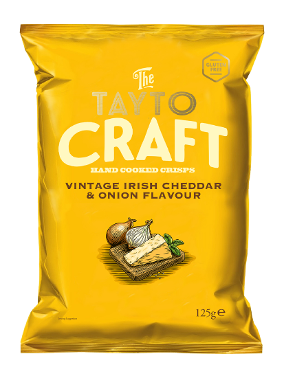 Tayto Hand Crafted Vintage Irish Cheddar & Onion (125g)