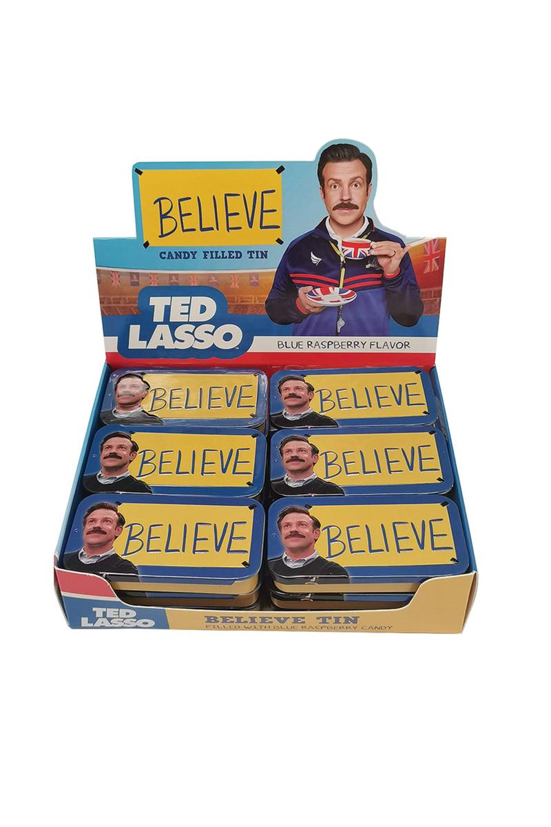 Ted Lasso Believe Blue Raspberry Candy Tin 17g - Candy Bouquet of St. Albert