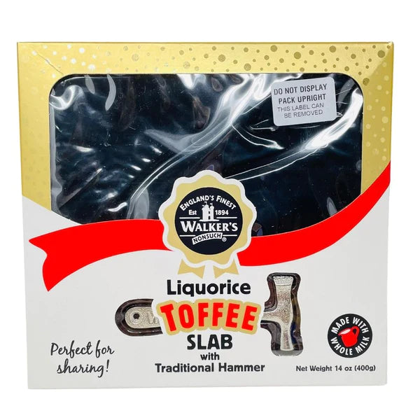 Walker's Nonsuch Toffee Slab w/Hammer Pack - Liquorice (400g)