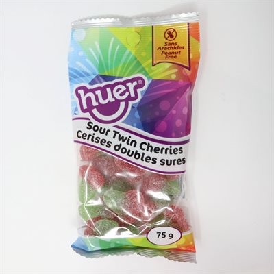 Huer Sour Twin Cherries (75g) - Candy Bouquet of St. Albert