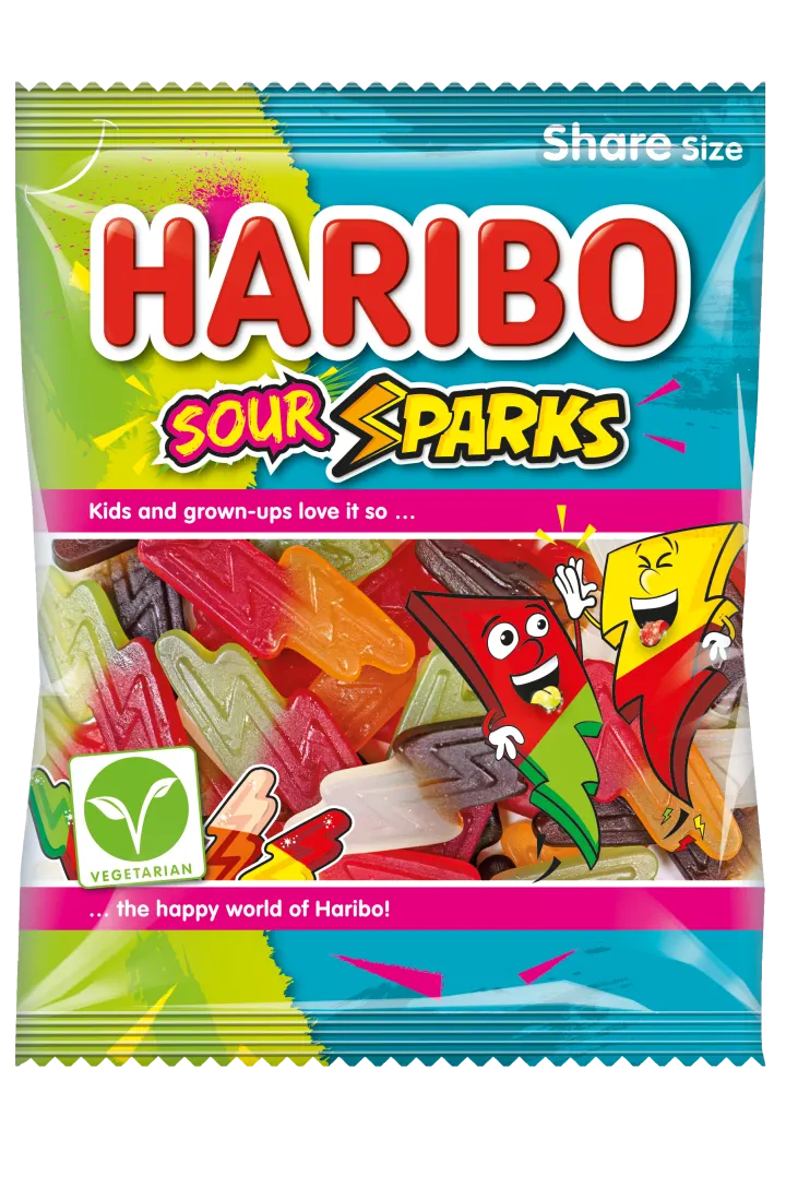 Haribo Sour Sparks - (160g) - Candy Bouquet of St. Albert