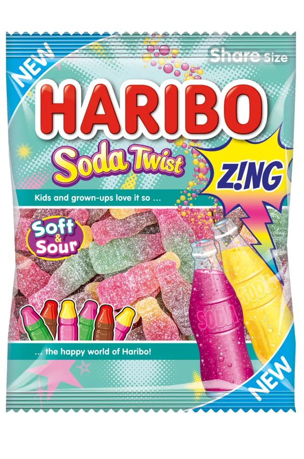 Haribo Soda Twist Zing - (160g) - Candy Bouquet of St. Albert