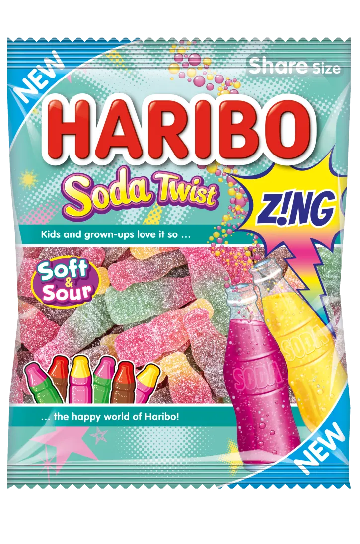 Haribo Soda Twist Zing - (160g) - Candy Bouquet of St. Albert