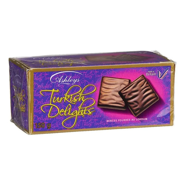 Ashleys Chocolate Turkish Delight Thins (135g) - Candy Bouquet of St. Albert