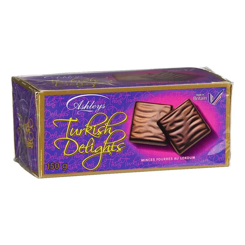 Ashleys Chocolate Turkish Delight Thins (135g) - Candy Bouquet of St. Albert