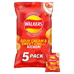 Walkers Sour Cream & Sweet Chilli Kicker Footy Flavour (5-Pack) - Candy Bouquet of St. Albert