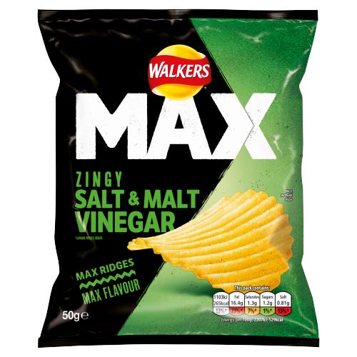 Walkers Max - Salt & Malt Vinegar (50g) - Candy Bouquet of St. Albert