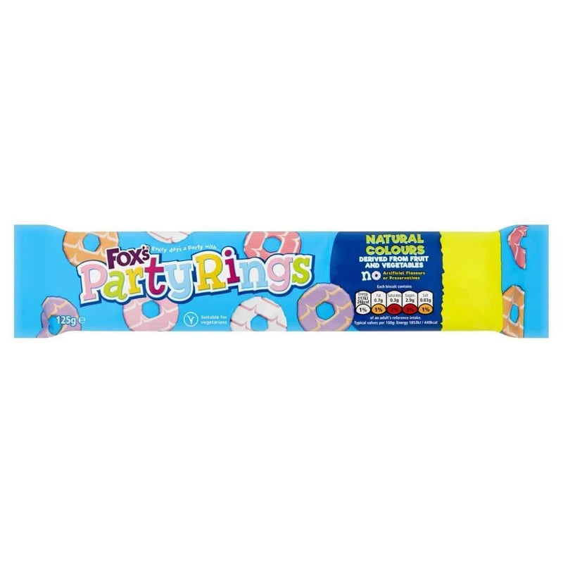 FOXS PARTY RING TWIN PACK 250G X 8 - Freemans Confectionery