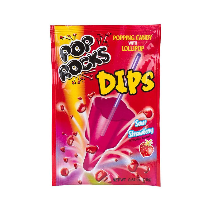 Pop Rocks Dips - Sour Strawberry (18g) - Candy Bouquet of St. Albert