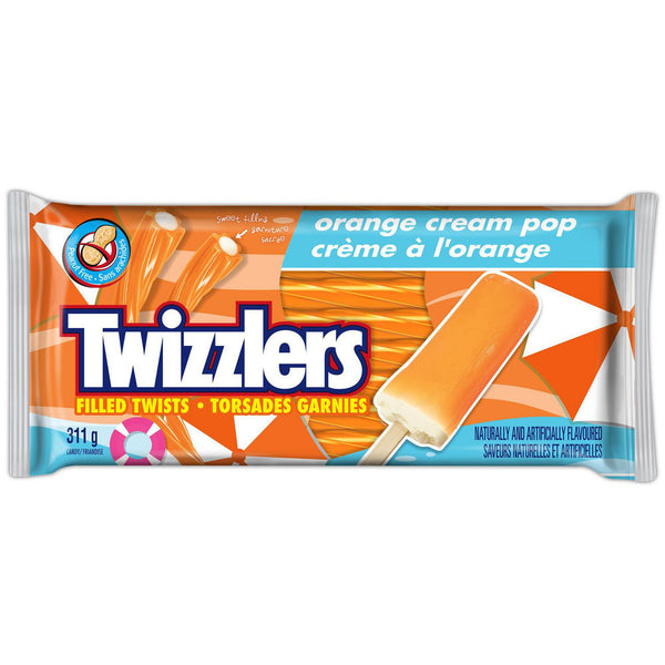 Twizzler Orange Cream Pop Filled Twists (311g) - Candy Bouquet of St. Albert