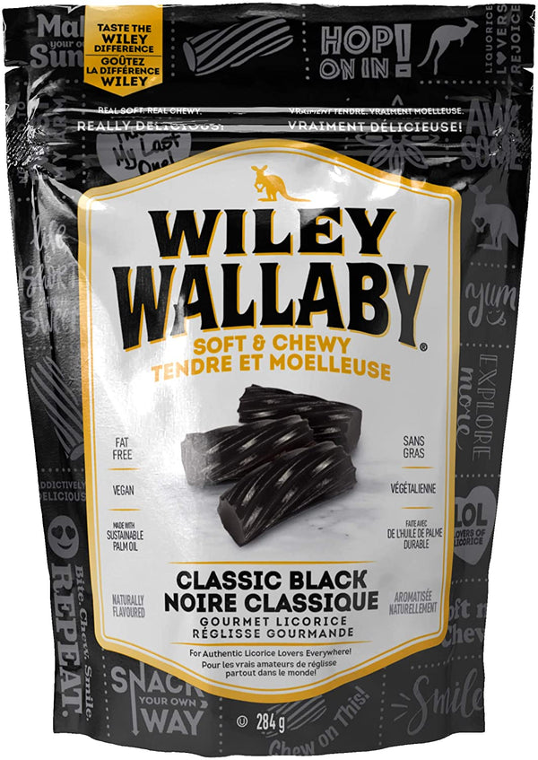 Wiley Wallaby Licorice - Black (284g) - Candy Bouquet of St. Albert