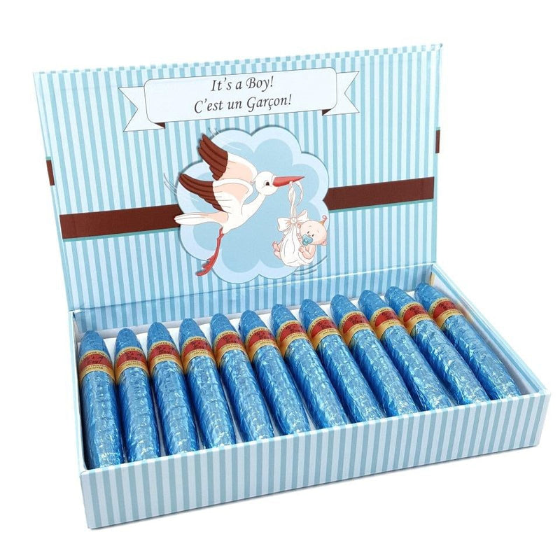 anDea Milk Chocolate Cigars "It's A Boy" - 24-Pack (560g) - Candy Bouquet of St. Albert