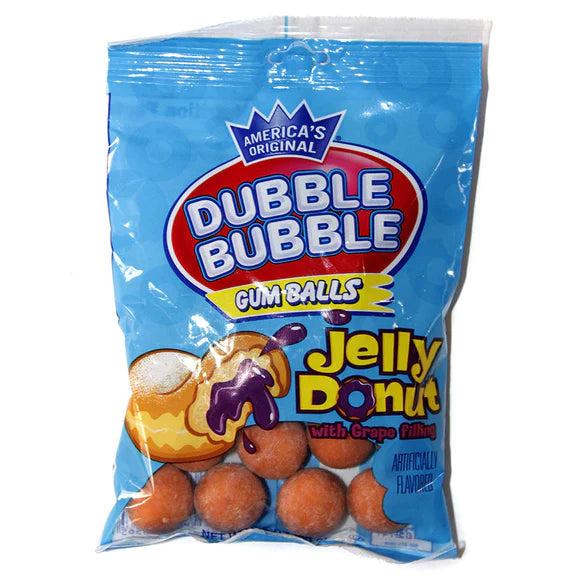 Dubble Bubble Gum Balls Jelly Donut w/ Grape filling (99g) - Candy Bouquet of St. Albert