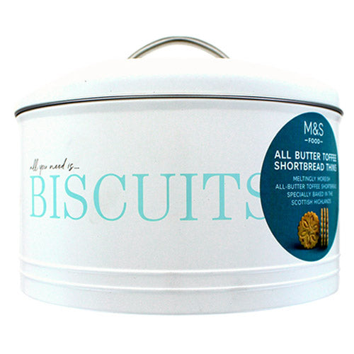 M&S Toffee Shortbread Thins Tin (360g) - Candy Bouquet of St. Albert