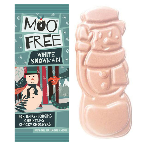 Moo Free White Cocoa Snowman (32g) - Candy Bouquet of St. Albert