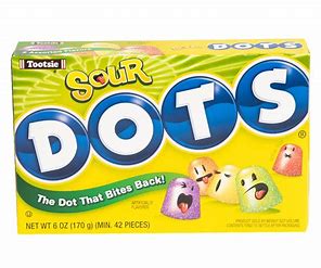 Tootsie Dots Sour -Theatre Box (170g) - Candy Bouquet of St. Albert