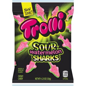 Trolli Sour Watermelon Sharks (120g) - Candy Bouquet of St. Albert