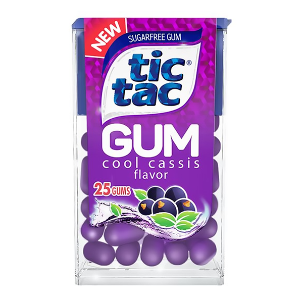 Tic Tac Sugar Free Gum - Cassis Flavoured (12.1g) - Candy Bouquet of St. Albert