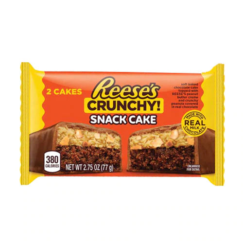 Reese's Peanut Butter Crunchy! Snack Cake - 2 Cakes (77g) - Candy Bouquet of St. Albert