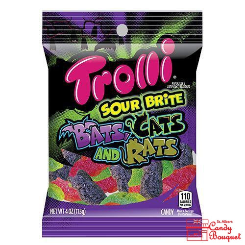 Trolli Sour Brite Bat's, Cat's and Rat's (113g) - Candy Bouquet of St. Albert