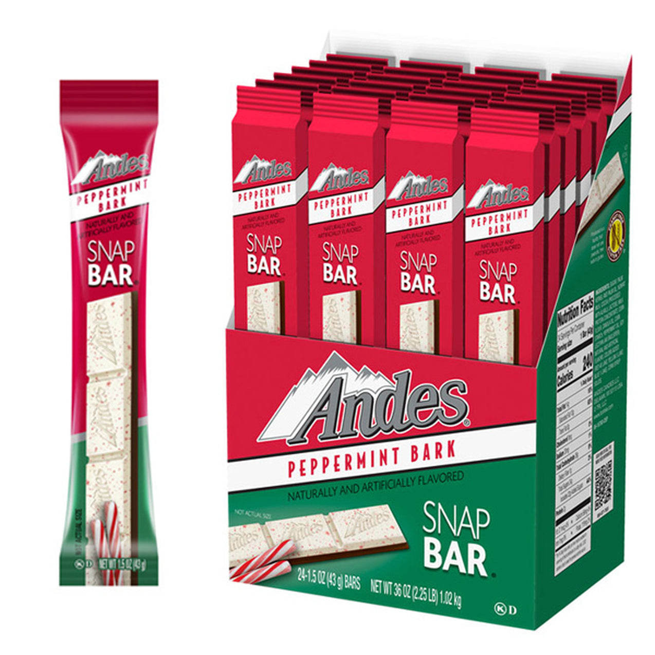 Andes® Snap Bar Peppermint Bark Bars (43g) — Candy Bouquet of St. Albert