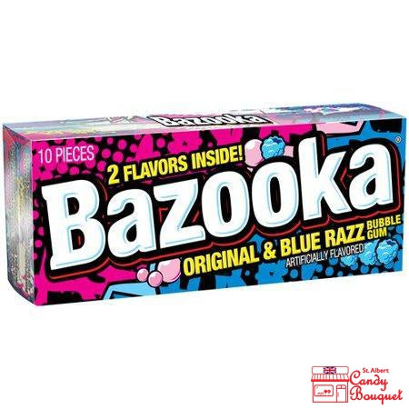 Bazooka Original/Blue Razz (10 pcs)-Candy Bouquet of St. Albert