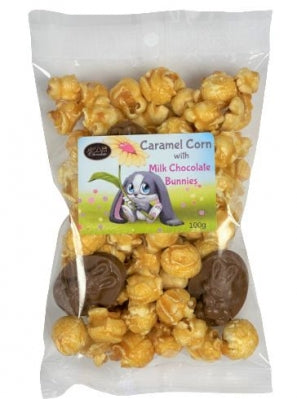 anDea Caramel Corn w/ Milk Chocolate Bunnies (100g) - Candy Bouquet of St. Albert