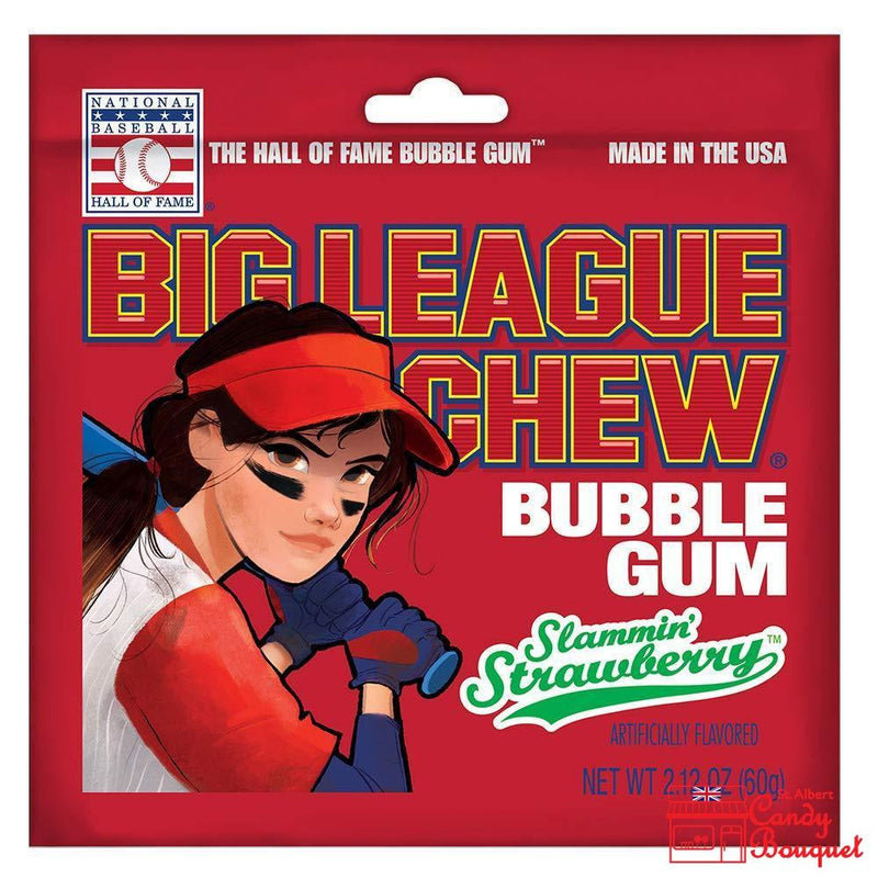 Big League Chew - Slammin' Strawberry (60g) - Candy Bouquet of St. Albert