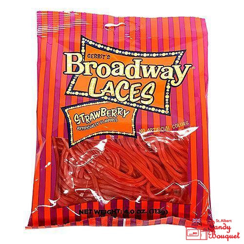 Broadway Laces - Strawberry (113g)-Candy Bouquet of St. Albert