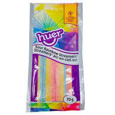 Huer Sour Rainbow Streamers (70g) - Candy Bouquet of St. Albert