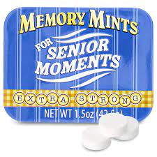 Memory Mints For Senior Moments Tin Extra Strong (42g) - Candy Bouquet of St. Albert