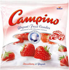 Campino Yogurt & Fruit Hard Candy - Strawberry (120g) - Candy Bouquet of St. Albert