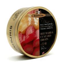 Simpkins Travel Sweets - Rhubarb & Custard (175g) - Candy Bouquet of St. Albert