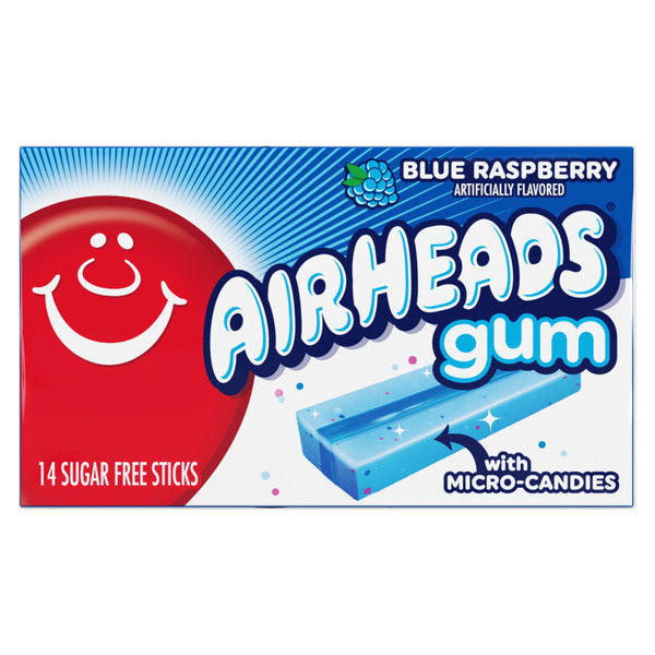 Airheads® Gum - Blue Raspberry (14 Sticks) - Candy Bouquet of St. Albert