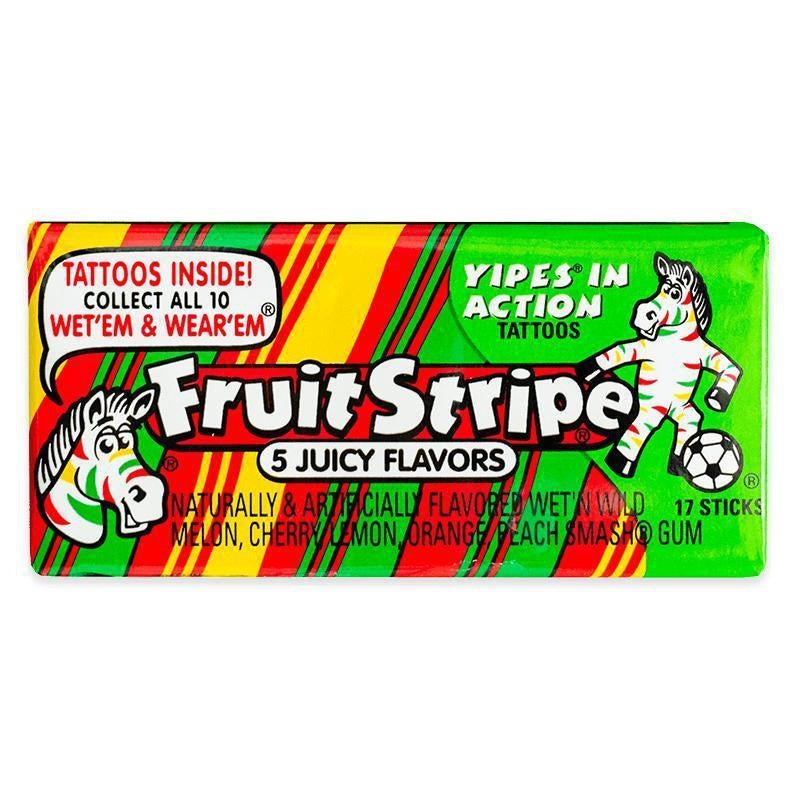 Fruit Stripe Gum (17 Sticks) (2 Flavours)-Candy Bouquet of St. Albert
