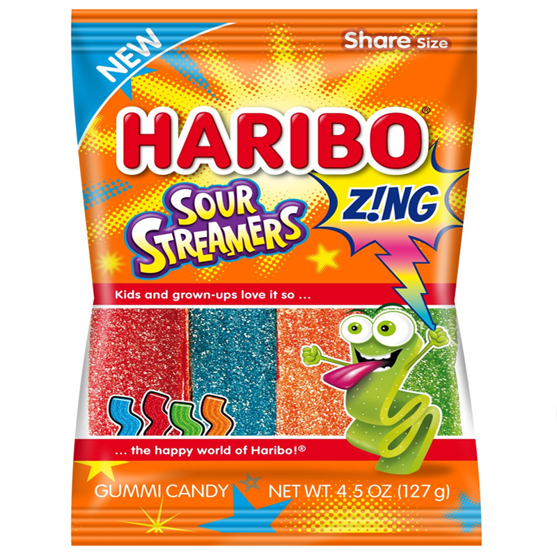 Haribo Sour Streamers - Share Size (127g) - Candy Bouquet of St. Albert