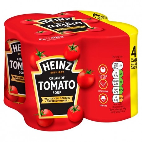 Heinz Cream of Tomato Soup - 4-Pack (4x400g) - Candy Bouquet of St. Albert