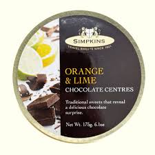 Simpkins Travel Sweets - Orange and Lime Chocolate Centres (175g) - Candy Bouquet of St. Albert