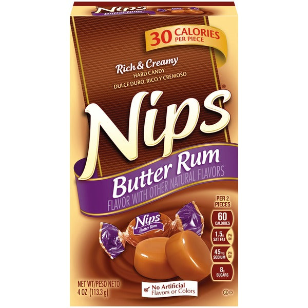 Nips Hard Candy - Butter Rum (113g) - Candy Bouquet of St. Albert