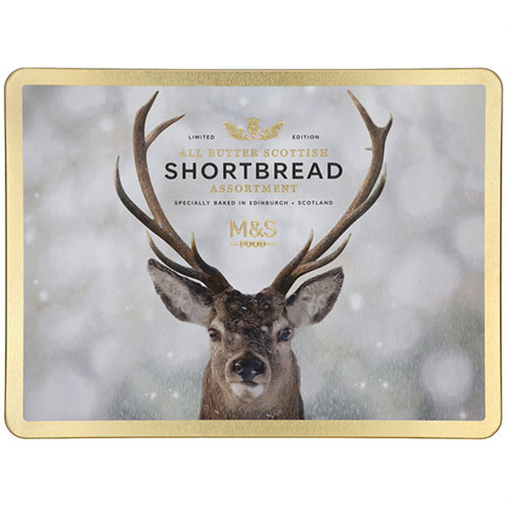 M&S All Butter Scottish Shortbread Assortment Stag & Tartan Tin (650g)