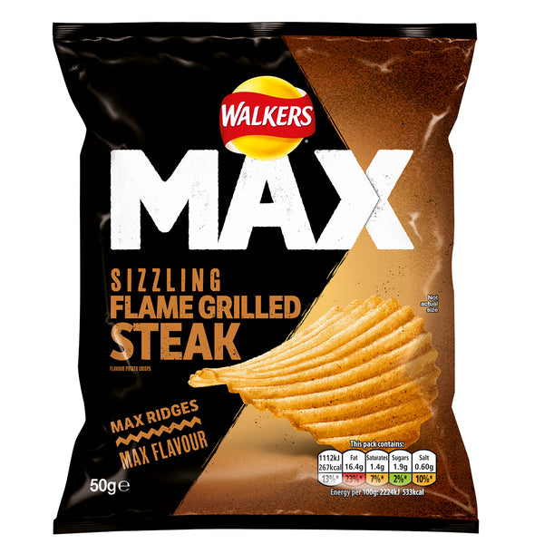 Walkers Max - Sizzling Flame Grilled Steak (50g) - Candy Bouquet of St. Albert