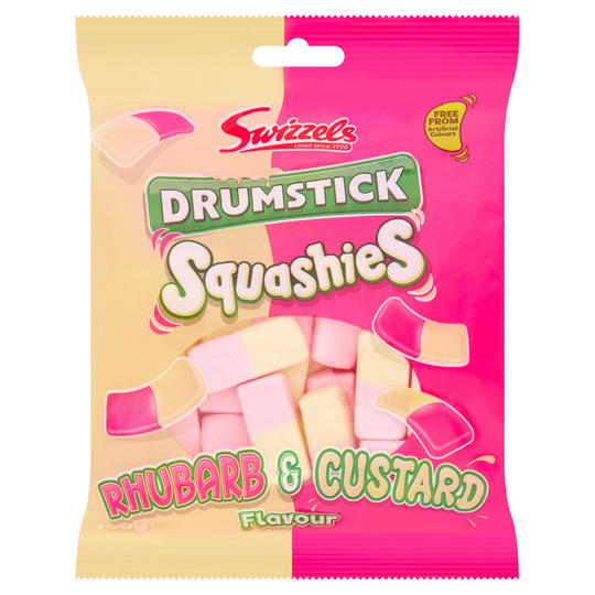 Swizzels Drumstick Rhubarb & Custard Squashies (145g) - Candy Bouquet of St. Albert